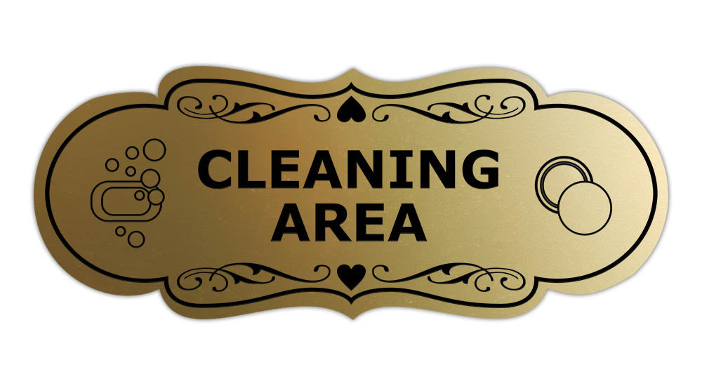 Signs ByLITA Designer Cleaning Area Makeup Area Wall or Door Sign