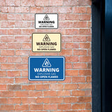 Signs ByLITA Classic Framed Warning: Explosive Gas - No Open Flames Door or Wall Sign Easy Installation | Health And Safety | Building And Warning Signs