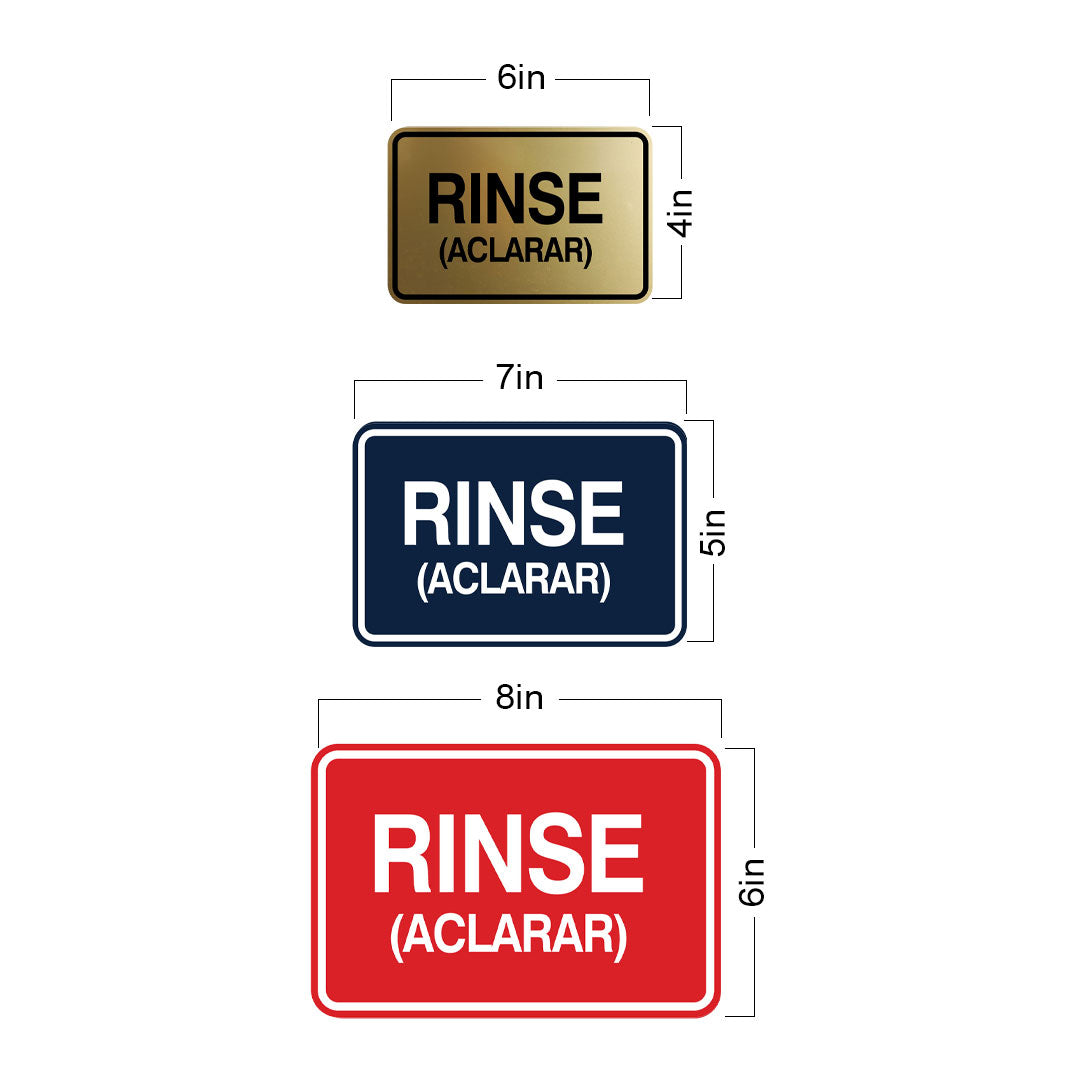 Signs ByLITA Classic Framed Rinse (Aclarar) Wall or Door Sign