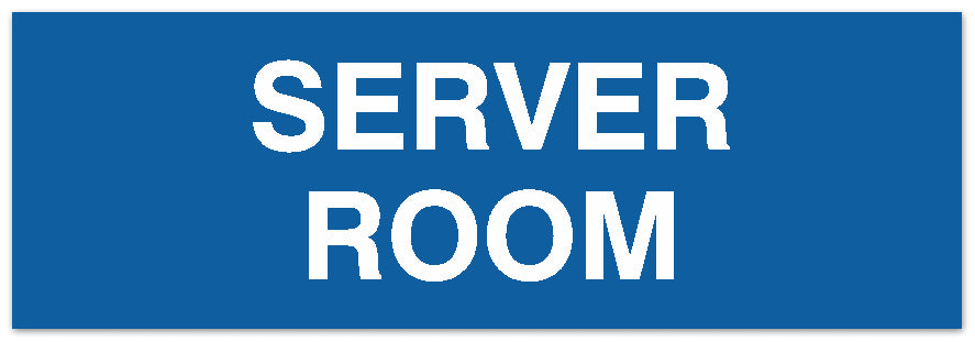 Signs ByLITA Basic Server Room Sign - Laser-Engraved Lettering | Durable ABS Plastic | Vibrant Colors | Powerful Foam Tape
