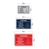 Signs ByLITA Classic Framed Cuidado Objetos Corto Punzantes Maneje con cuidado Door or Wall Sign Easy Installation | Health And Safety | Building And Hospitality