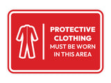 Signs ByLITA Classic Framed Protective Clothing Must Be Worn In This Area Door or Wall Sign Easy Installation | Health And Safety | Building And Hospitality Signs
