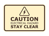 Signs ByLITA Classic Framed Caution: Electrical Hazard - Stay Clear Door or Wall Sign Easy Installation | Health And Safety | Building And Warning Signs