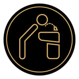Signs ByLITA Circle Water Fountain Graphic Door or Wall Sign | Easy Installation | Durable Construction | Promote Health And Safety | Caution Warning Sign for Home, Business and Office Spaces