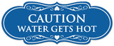 Signs ByLITA Designer Caution Water Gets Very Hot Sign - Easy Installation | Durable Wall or Door Sign