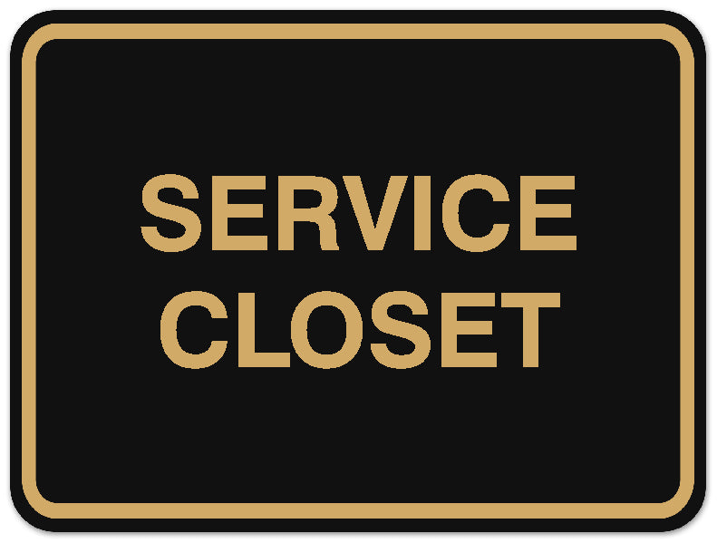 Signs ByLITA Classic Framed Service Closet Sign | Durable Material | Storage