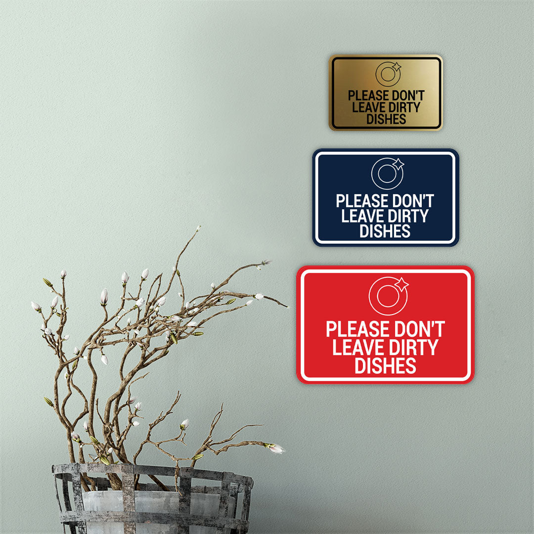 Signs ByLITA Classic Framed Please Don't leave Dirty Dishes On this Sink Wall or Door Sign