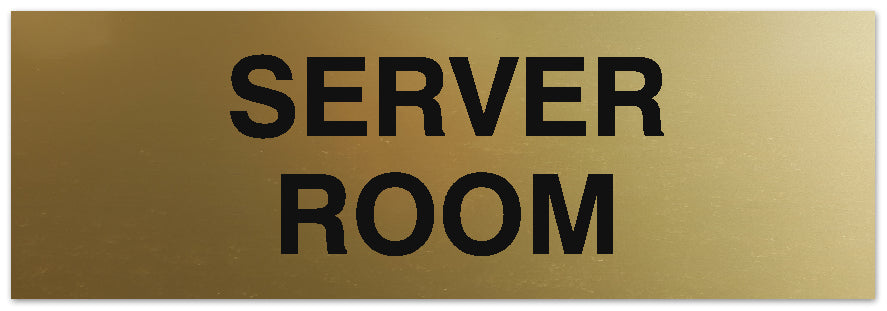 Signs ByLITA Basic Server Room Sign - Laser-Engraved Lettering | Durable ABS Plastic | Vibrant Colors | Powerful Foam Tape