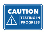 Signs ByLITA Classic Framed Caution Testing In Progress Door or Wall Sign Easy Installation | Health And Safety | Building And Hospitality Signs