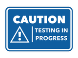 Signs ByLITA Classic Framed Caution Testing In Progress Door or Wall Sign Easy Installation | Health And Safety | Building And Hospitality Signs