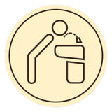 Signs ByLITA Circle Water Fountain Graphic Door or Wall Sign | Easy Installation | Durable Construction | Promote Health And Safety | Caution Warning Sign for Home, Business and Office Spaces