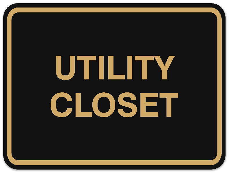 Signs ByLITA Classic Framed Utility Closet Sign | Durable Material | Storage