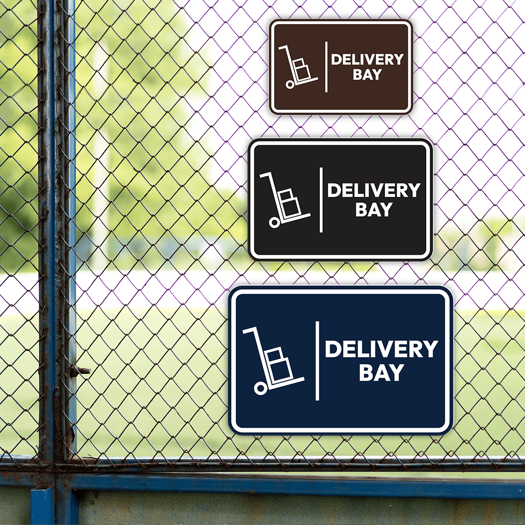 Signs ByLITA Classic Framed Delivery Bay Door or Wall Sign Easy Installation | Health And Safety | Building And Hospitality Signs