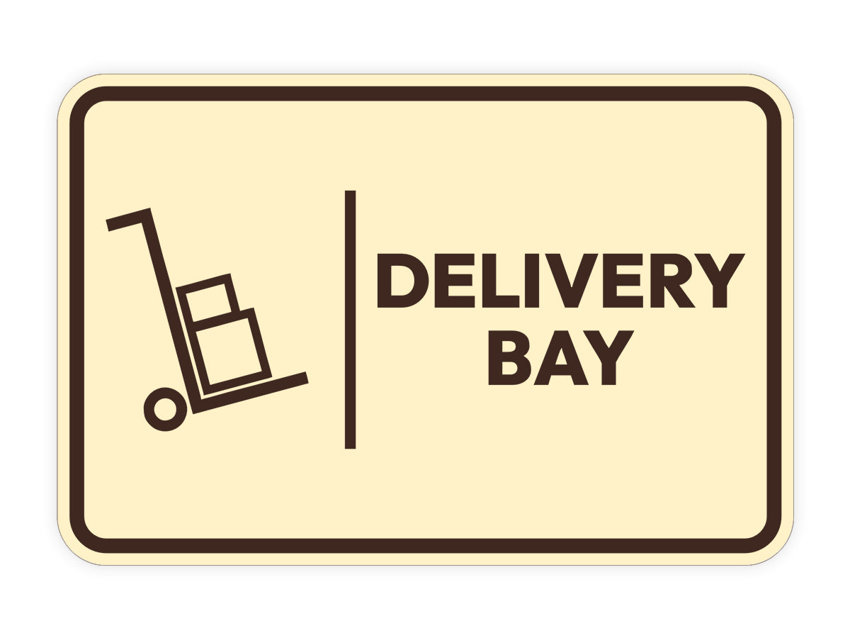 Signs ByLITA Classic Framed Delivery Bay Door or Wall Sign Easy Installation | Health And Safety | Building And Hospitality Signs