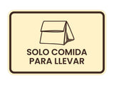 Signs ByLITA Classic Framed Solo Comida para llevar Door or Wall Sign