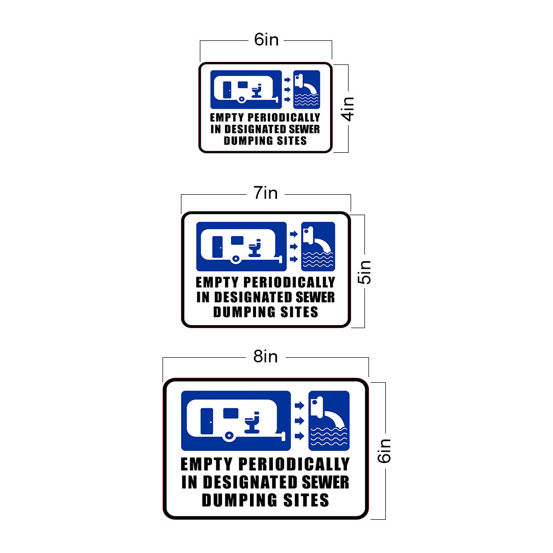Classic Framed Plus Empty Periodically In Designated Sewer Dumping Sites Wall or Door Sign | RV Accessories