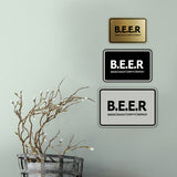 Signs ByLITA Classic Framed B.E.E.R = Brew. Enjoy. Empty. Repeat Wall or Door Sign