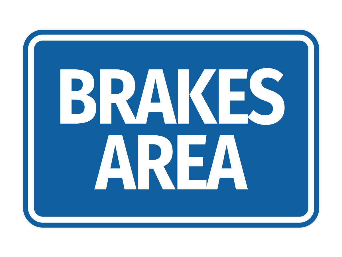Signs ByLITA Classic Framed Brakes Area Wall or Door Sign