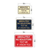 Signs ByLITA Classic Framed Absolutely No Solicitors Text Me if I know You Entrance Wall or Door Sign
