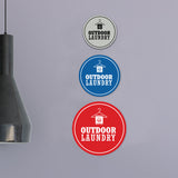 Signs ByLITA Circle Outdoor Laundry Wall or Door Sign