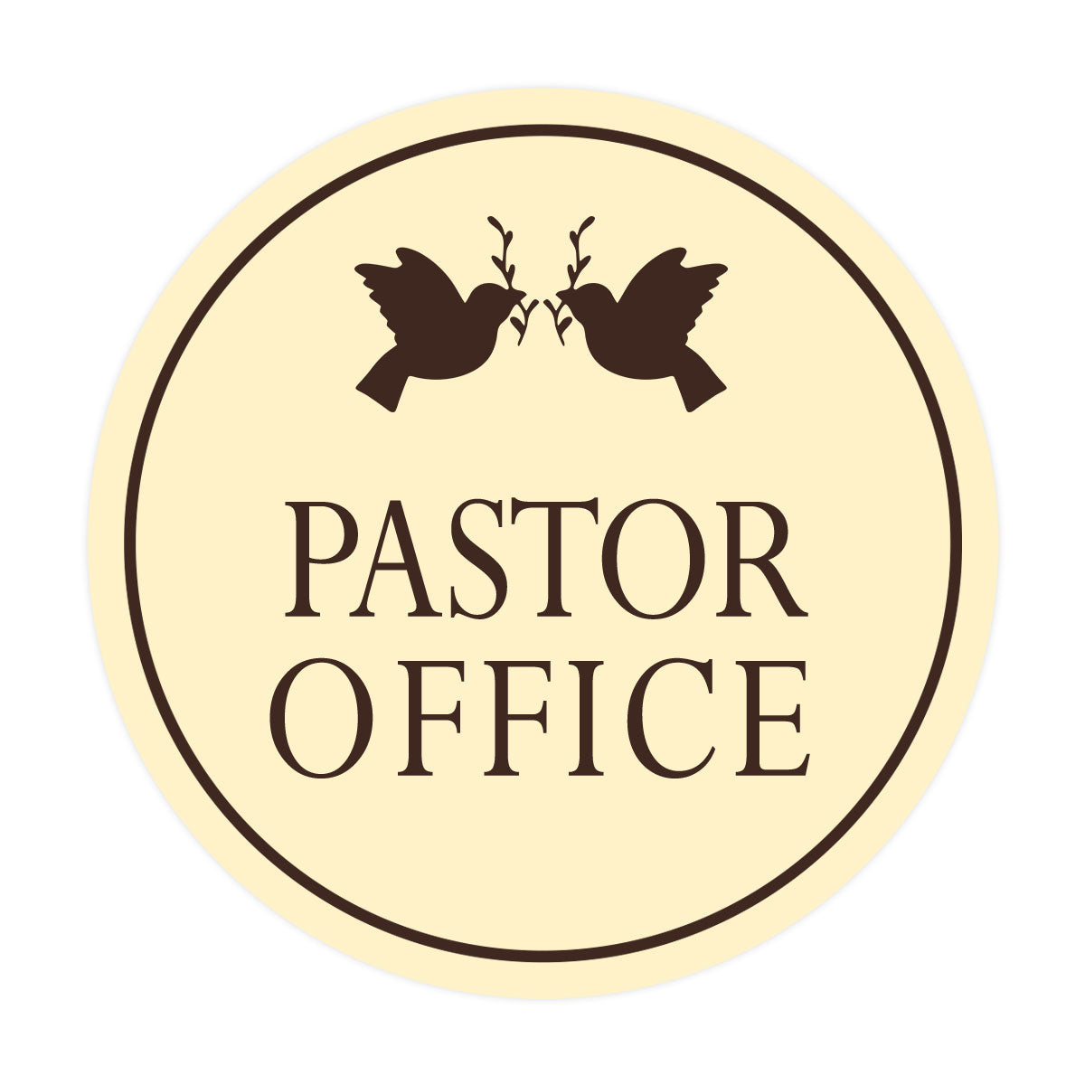Signs ByLITA Circle Pastor Office Wall or Door Sign