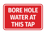 Signs ByLITA Classic Framed Bore Hole Water At This Tap Door or Wall Sign | Eco-Friendly Home Signs
