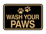 Signs ByLITA Classic Framed Wash Your Paws Wall or Door Sign