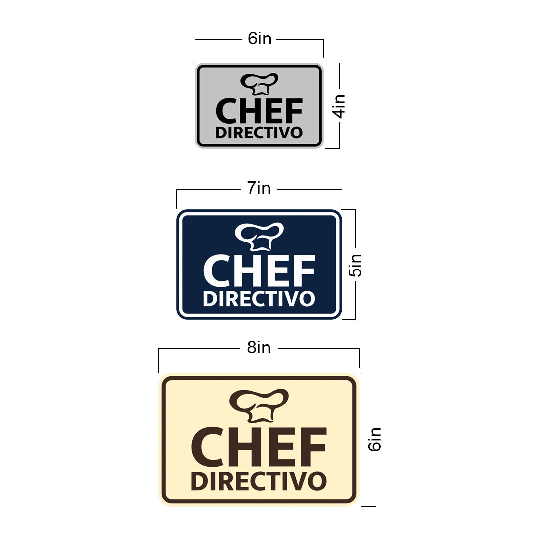 Signs ByLITA Classic Framed Chef Directivo Door or Wall Sign