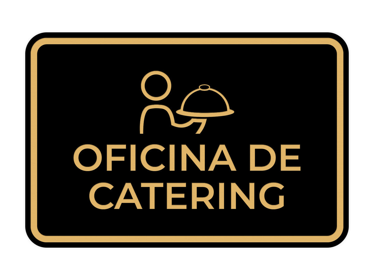 Signs ByLITA Classic Framed Oficina de Catering Door or Wall Sign
