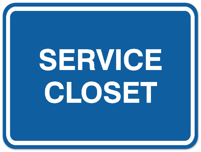 Signs ByLITA Classic Framed Service Closet Sign | Durable Material | Storage
