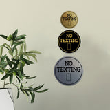 Signs ByLITA Circle No texting (Cellphone) Wall or Door Sign