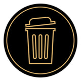 Signs ByLITA Circle Trash Can Graphic Door or Wall Sign | Easy Installation | Durable Construction | Promote Health And Safety | Caution Warning Sign for Home, Business and Office Spaces