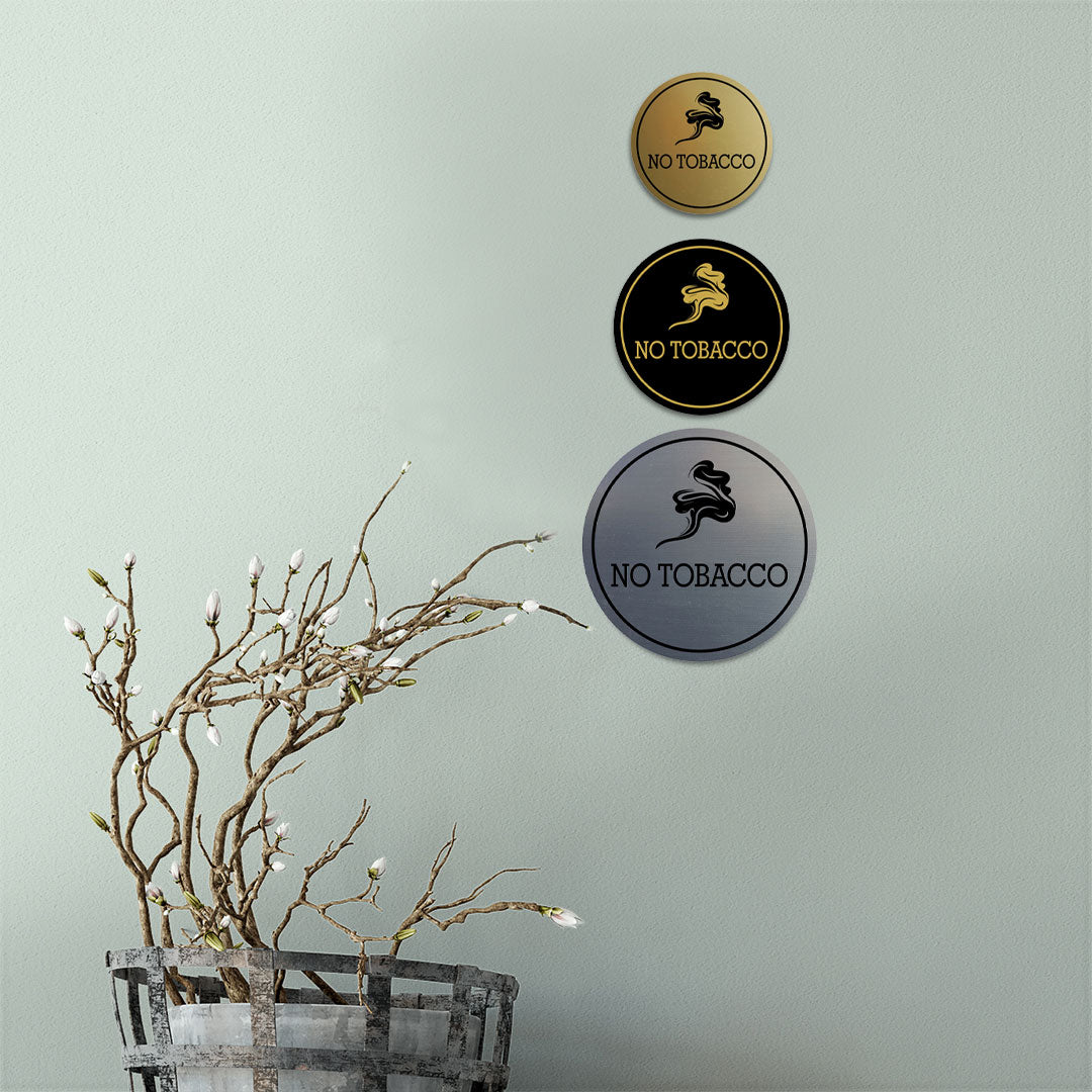 Signs ByLITA Circle No Tobacco Wall or Door Sign