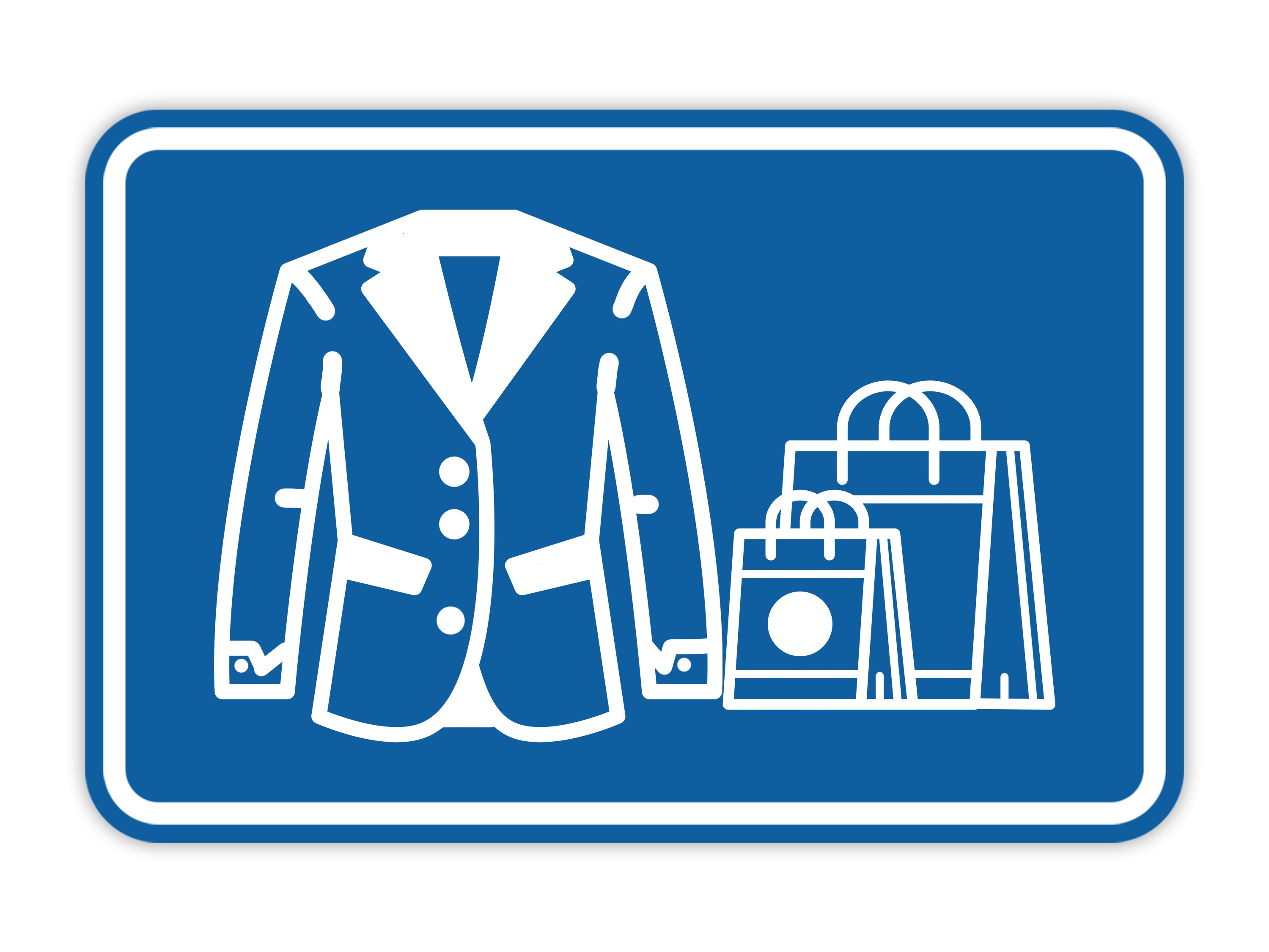 Signs ByLITA Classic Framed Coat and Bags Check Graphic Wall or Door Sign