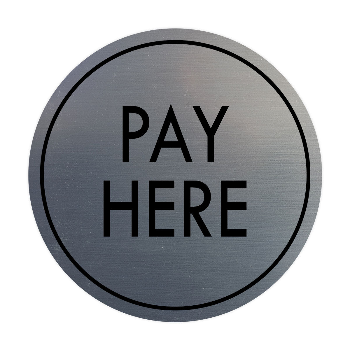 Signs ByLITA Circle Pay Here Wall or Door Sign