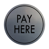 Signs ByLITA Circle Pay Here Wall or Door Sign