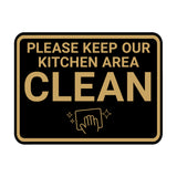 Signs ByLITA Classic Framed Please Keep Our Kitchen Area Clean Wall or Door Sign
