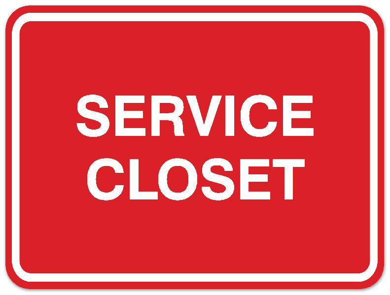 Signs ByLITA Classic Framed Service Closet Sign | Durable Material | Storage