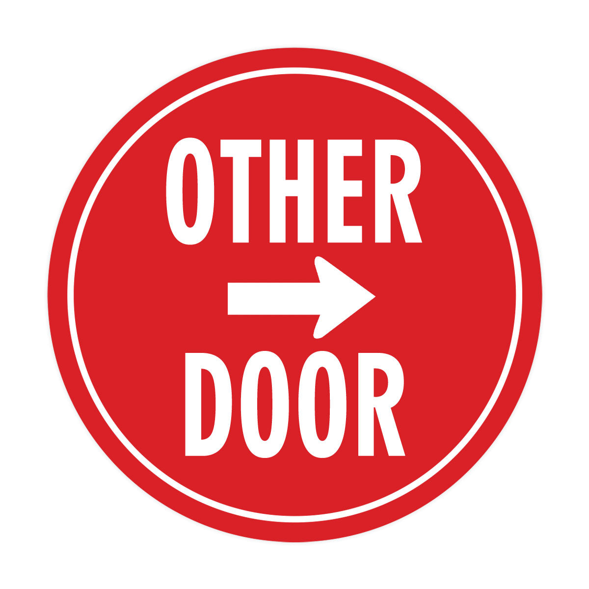 Signs ByLITA Circle Other Door (Right Arrow) Wall or Door Sign