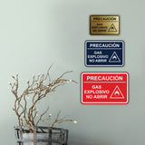Signs ByLITA Classic Framed Precaución Gas Explosivo - No Abrir Door or Wall Sign Easy Installation | Health And Safety | Building And Hospitality