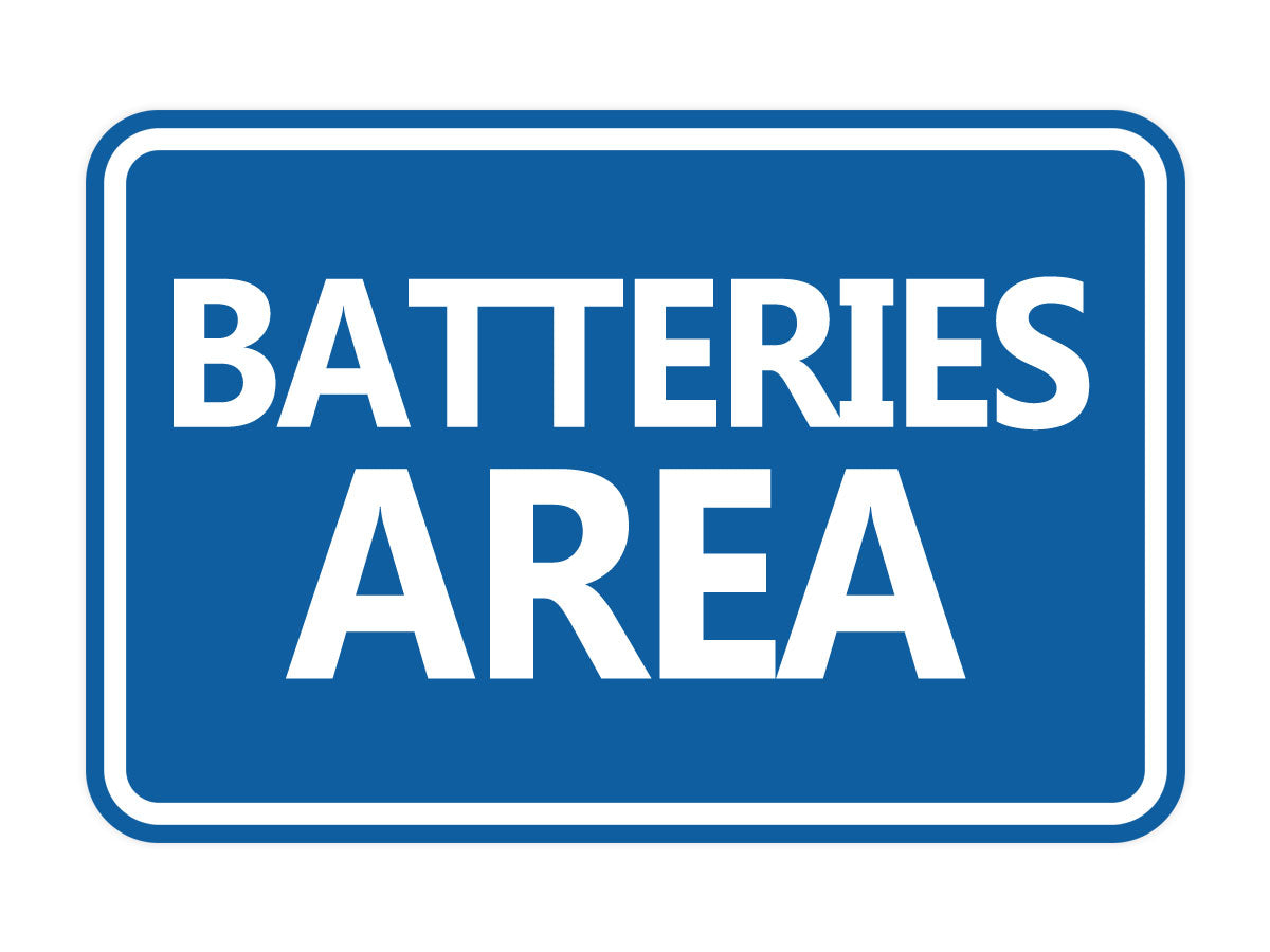 Signs ByLITA Classic Framed Batteries Area Wall or Door Sign