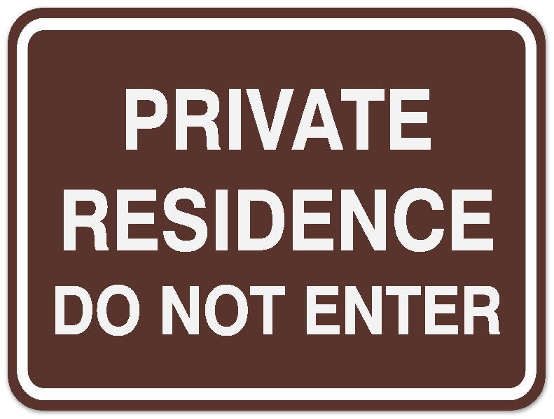 Signs ByLITA Classic Framed PRIVATE RESIDENCE DO NOT ENTER Door or Wall Sign Durable ABS Plastic | Laser Engraved | Easy Installation | Elegant Design