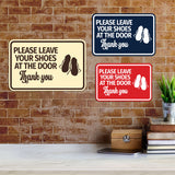 Signs ByLITA Classic Framed Please Leave Your Shoes At The Door Thank You Wall or Door Sign