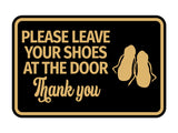 Signs ByLITA Classic Framed Please Leave Your Shoes At The Door Thank You Wall or Door Sign
