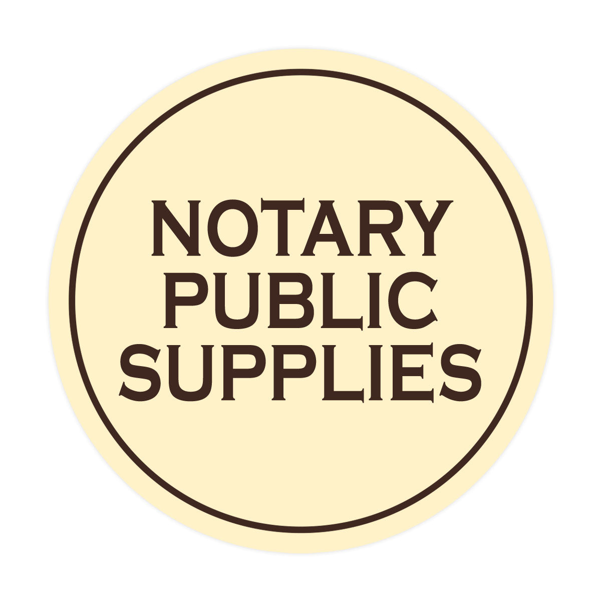 Signs ByLITA Circle Notary Public Supplies Wall or Door Sign