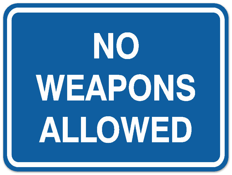 Signs ByLITA Classic Framed NO WEAPONS ALLOWED Door or Wall Sign Durable ABS Plastic | Laser Engraved | Easy Installation | Elegant Design