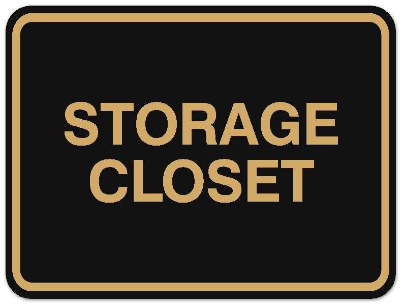Signs ByLITA Classic Framed Storage Closet Sign | Durable Material | Office