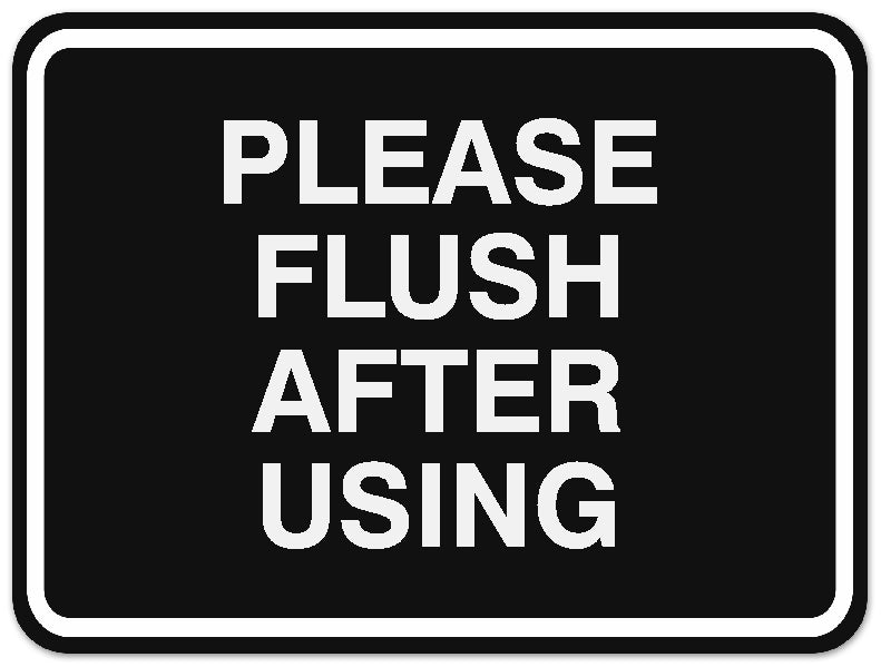 Signs ByLITA Classic Framed Please Flush After Using Sign - Easy Installation | Durable Material
