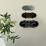 Signs ByLITA Designer $25 Credit Card Minimum Wall or Door Sign