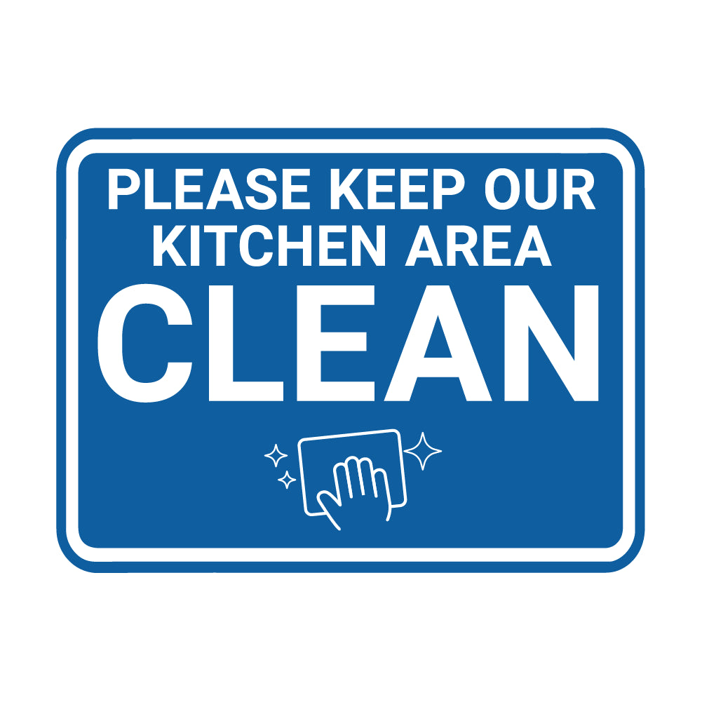 Signs ByLITA Classic Framed Please Keep Our Kitchen Area Clean Wall or Door Sign